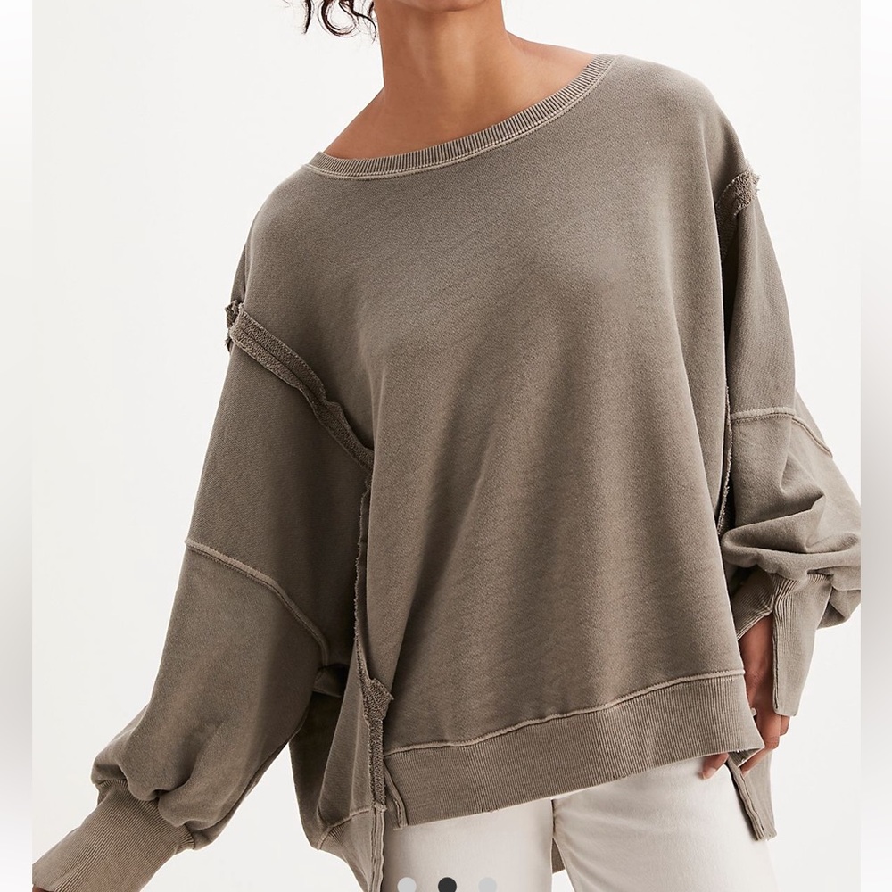 Free people oversized Camden Sweatshirt Size XS